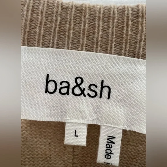 NWT BA&SH Nancy Puffed Sleeve Mini Sweater Dress - Picture 10 of 13